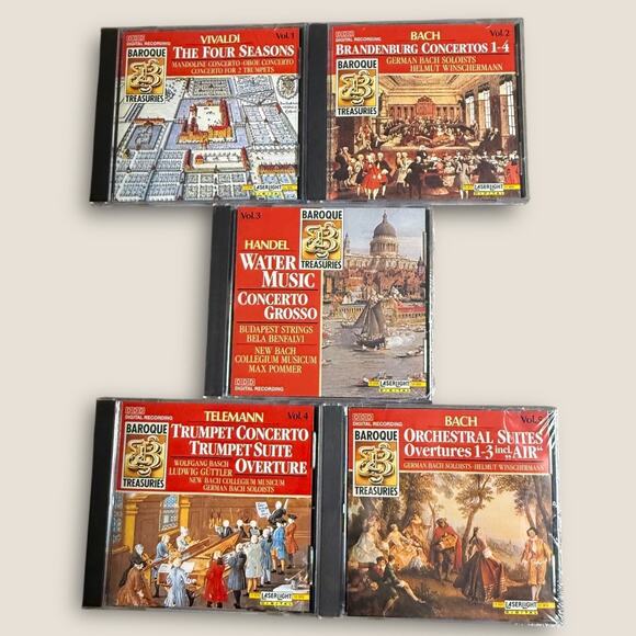 Baroque Treasuries 10 CD Set 1990 Classical Music Laserlight Digital Partly New - Picture 7 of 11